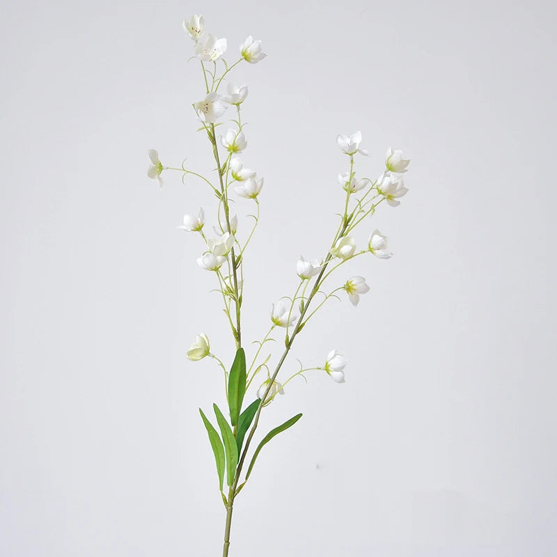 bouquet artificiel fleurs simples feuilles vertes moderne mariage noël rose blanc