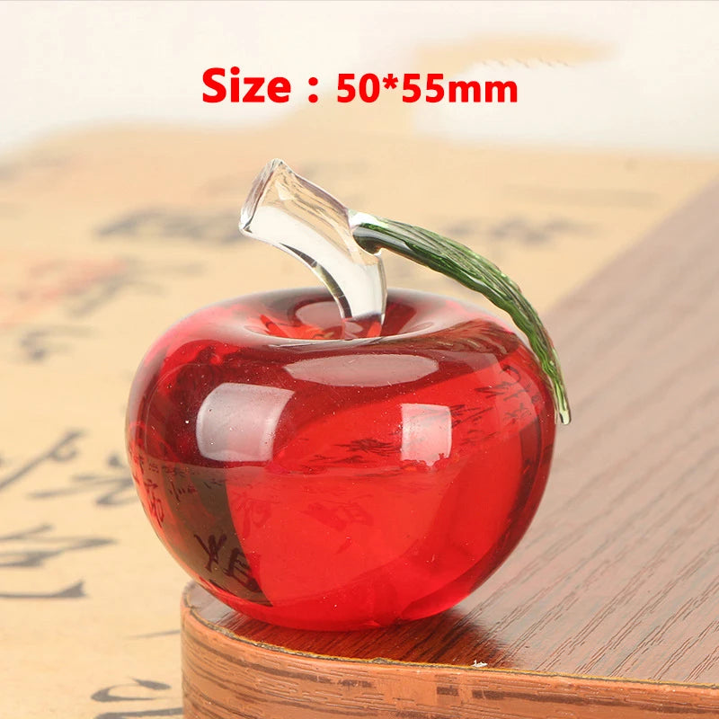 figurines fruits cristal transparentes potiron pomme raisin kaki salon chambre
