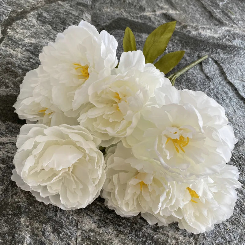 bouquet fleurs artificielles pivoines roses vintage décoration mariage anniversaire intérieur