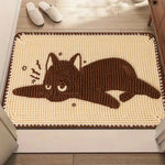 tapis moderne chat dessin animé polyester antibactérie antidérapant résistant décoloration 30x50cm 40x60cm 50x80cm salon
