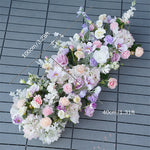arche décoration mariage fleurs artificielles cœur violet anniversaire extérieur classique événement table decoration