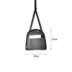 lampe suspendue moderne minimaliste noir gris transparent brillante chaîne métallique câble électrique chambre salon