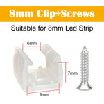 clips fixation tubes led néon transparent vis certification fcc rohs 100pcs 200pcs 50pcs 20pcs