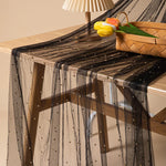nappes tulle transparentes tables événements mariage anniversaire assiettes couverts