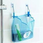 sac rangement bain blanc maille fine moderne ventouses pratique