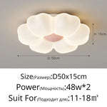 plafonnier led moderne blanc forme pétale chambre opacité fixations invisible