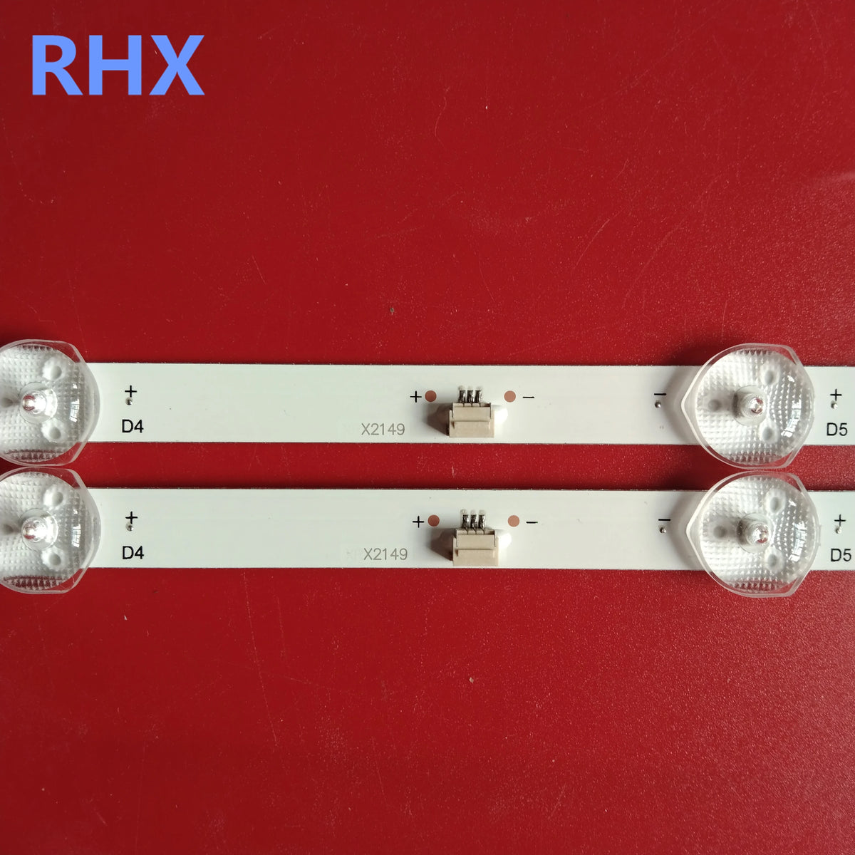 bande led blanc moderne connecteur x2149 indicateurs polarité étiquettes référence 454mm longueur