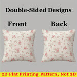 housse coussin carré fleurs roses vintage 45cm 45cm polyester opacité non toxique fixations