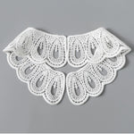 collier dentelle blanc noir ajouré classique élégant opaque accessoire mode tricot polyester coton