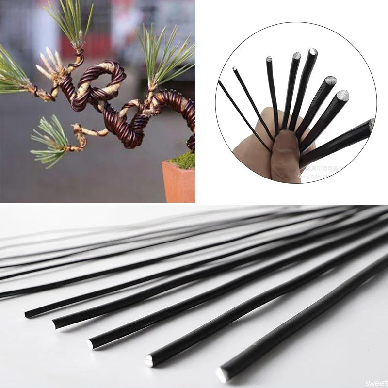 fil formation bonsaï métal noir marron gris 1mm 2mm 3mm 5m 10m jardinage