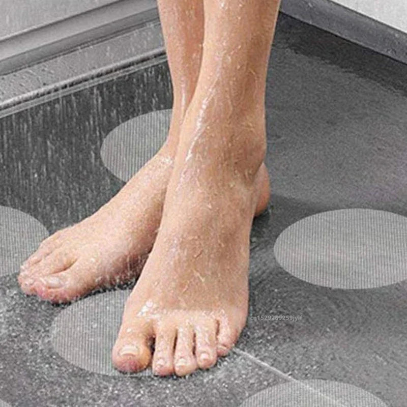 tapis autocollant moderne blanc ronds salle bain anti glissade respectueux environnement 12 pièces