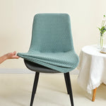 chaises modernes tissu motifs géométriques beige gris bleu opaques extensibles mariages banquets