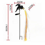 lampe solaire résine dragon noir relief brillant fantaisie moderne tringle jardin halloween