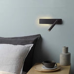 lampe murale moderne minimaliste fixée mur blanc LED deux sources lumineuses chambre cuisine salle