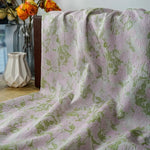 tissu polyester jaune vert blanc fleurs simple texture douce classique résistant printemps automne coudre