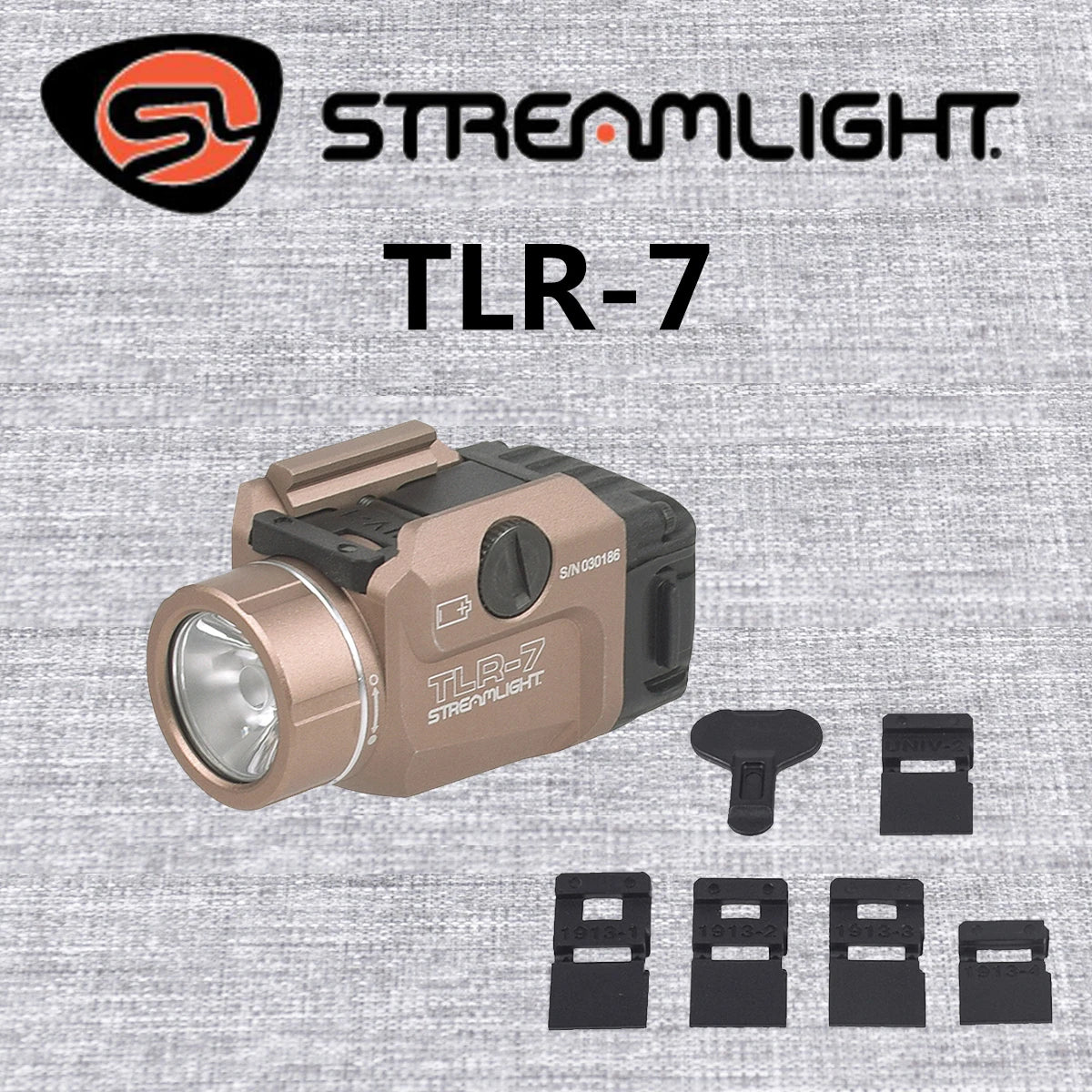 lampe torche tactique led noir mat compact tringle glock scout momentané constant stroboscope