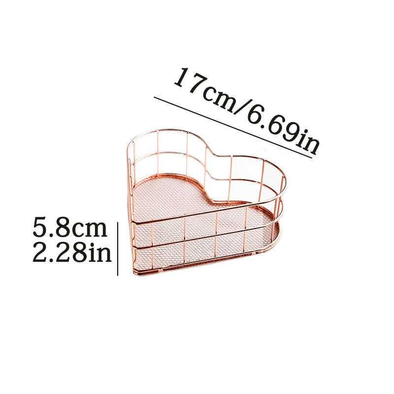 paniers rangement métal or rose gold maille fine moderne minimaliste respectueux environnement multifonctionnels