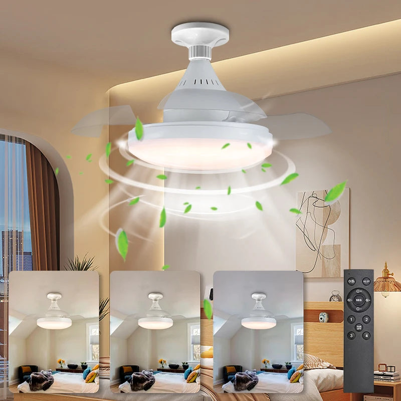 ventilateur lampe led blanc moderne télécommande flux lumineux 2000 82000 autonome certification