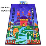 tapis interactif éducatif moderne enfants illustrations paysages symboles couleur rose bleu vert jaune