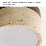 lampe moderne minimaliste bois pierre texture naturelle beige brun foncé éclairage led murale