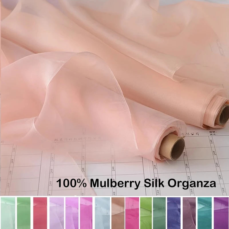tissu organza soie rose clair marron clair bleu clair noir violet clair moderne élégant