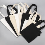 sac main toile réutilisable noir blanc beige classique uni opacité poignées respectueux environnement multifonction
