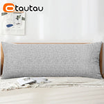 coussin gris texture lin moderne fixation double épaisseur maison lit