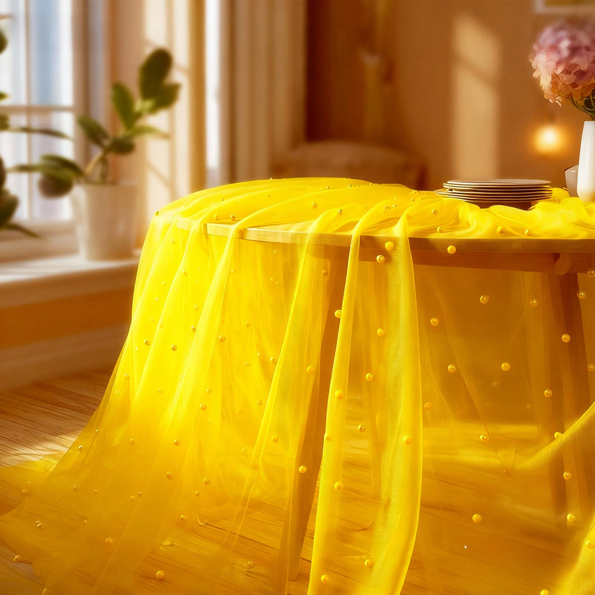 serviettes table jaunes blanches solides polyester coton noël saint valentin mariage décoratives élégantes festive