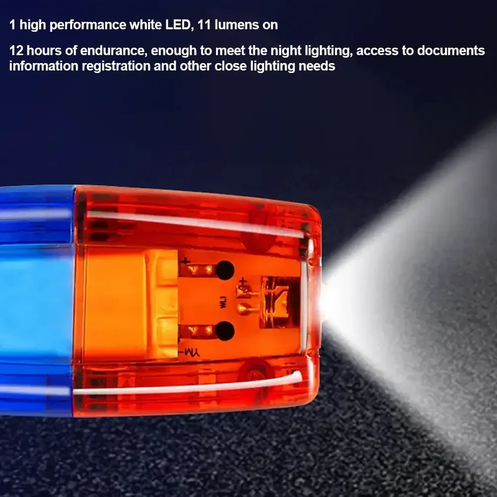 lampe signalisation led rouge bleu rechargeable pince torche épaule sécurité moderne
