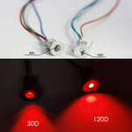 projecteur led rgb 1w 12v noir argent blanc moderne câbles adaptateur batterie