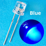 diodes led transparentes 5mm blanc rouge rose jaune bleu ultra lumineuses 20000mcd modernes 100