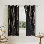 rideaux noir doré marbré ondulés opaques isolation thermique 100x250cm 132x241cm moderne élégantôtel