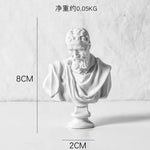 bustes sculptés resine blanc details fins antique figures grecques decor