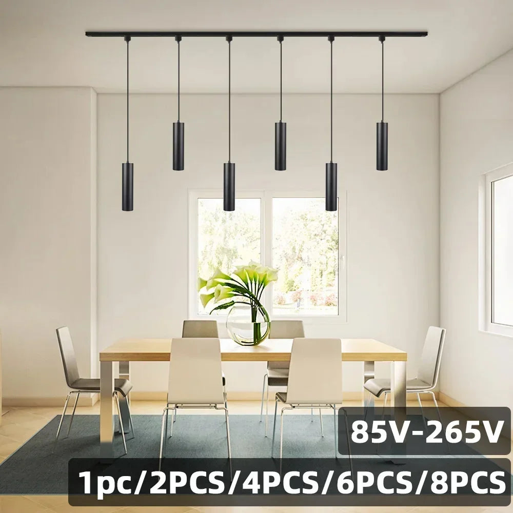 suspension lumineuse moderne noir 10w 15w interrupteur tactile 80cm 83cm