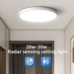 plafonnier led imperméable détecteur mouvement radar éclairage intérieur blanc moderne 220v 20w 30w