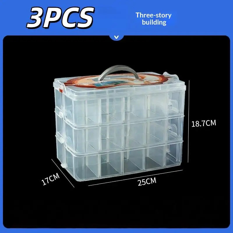 boîte rangement transparente moderne bijoux vis 15 18 24 28 30 36 compartiments amovible