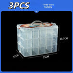 boîte rangement transparente moderne bijoux vis 15 18 24 28 30 36 compartiments amovible