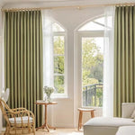 rideau vert olive moderne motif géométrique croix occultant salon chambre maison