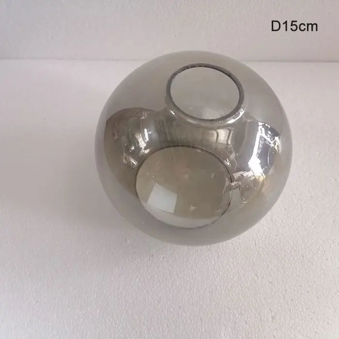 suspension boule verre moderne transparent ambre gris cognac diverse tailles