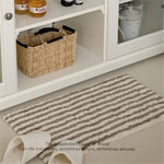 tapis moderne rayé polyester antidérapant intérieur extérieur plage beige gris bleu orange