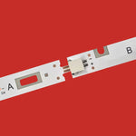barres lumineuses led blanc rouge fond surface lisse industrielle 7leds 755mm 3v