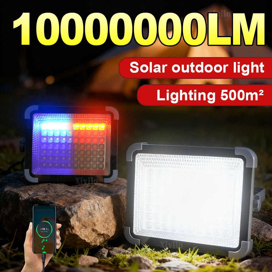 lampe solaire rechargeable led gris moderne affichage numerique controleurs buttons
