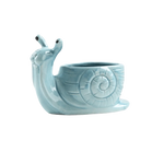 cache pot escargon sculpté créatif animalier jaune vert bleu rouge blanc maison