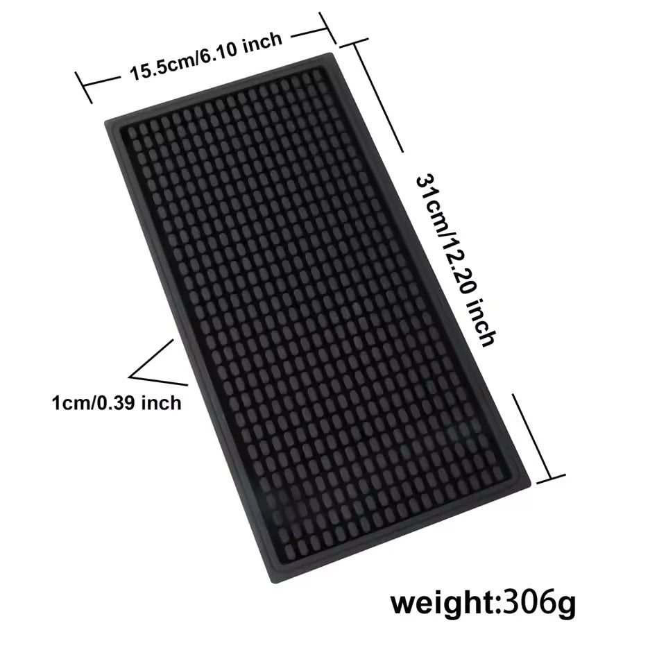 tapis protection vaisselle silicone moderne perforé vert gris blanc