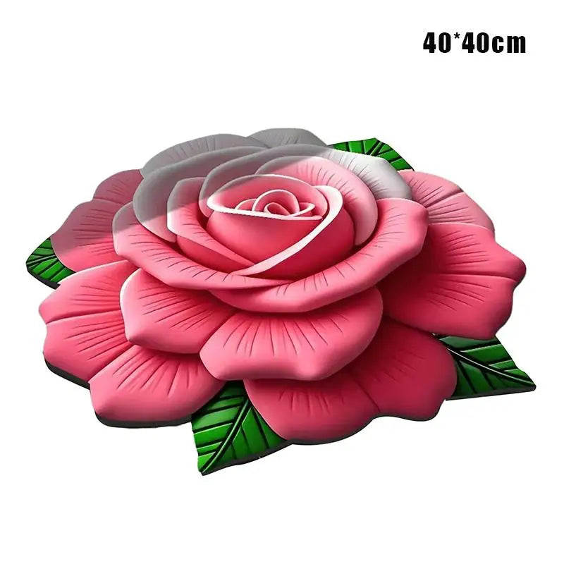 tapis fleur relief violet bleu rouge moderne velours cristallin doux salon durable