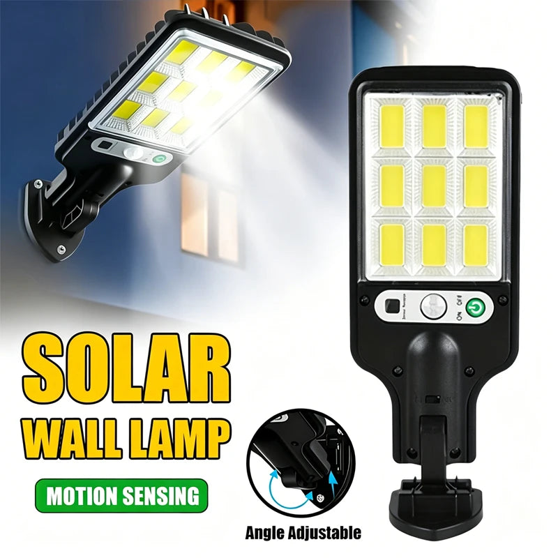lampe murale solaire moderne détecteur mouvement led ip65 hydrofuge noir rectangles lumineux télécommande