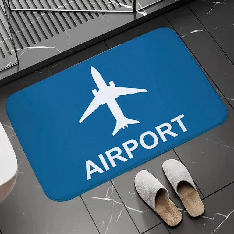 tapis moderne avions lettres bienvenue départures antidérapant résistant extérieur salon