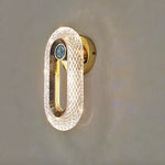 lampe murale moderne or blanc texture tissu motif géométrique led chambre salle manger étude