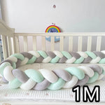 coussin lit tressé berceau bébé protection lit enfant doux blanc rose gris