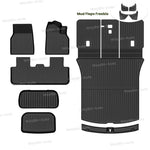 tapis sol antidérapant tpe noir rayures horizontales contemporain voiture pieces incluses